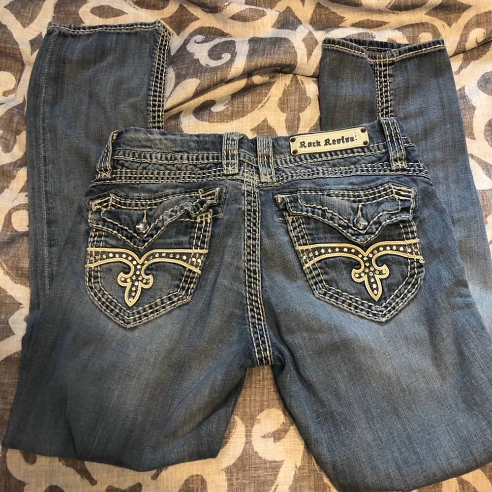 Rock revival crop jeans